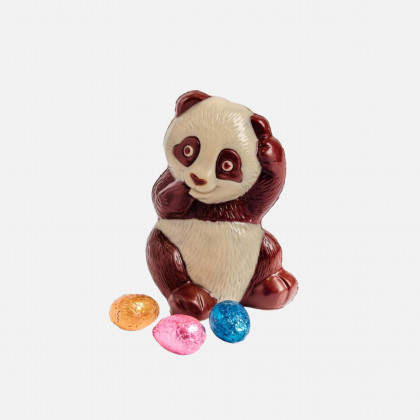 Panda en chocolat noir et...