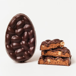 Tablette "Œuf en chocolat noir au praliné amande" 220g