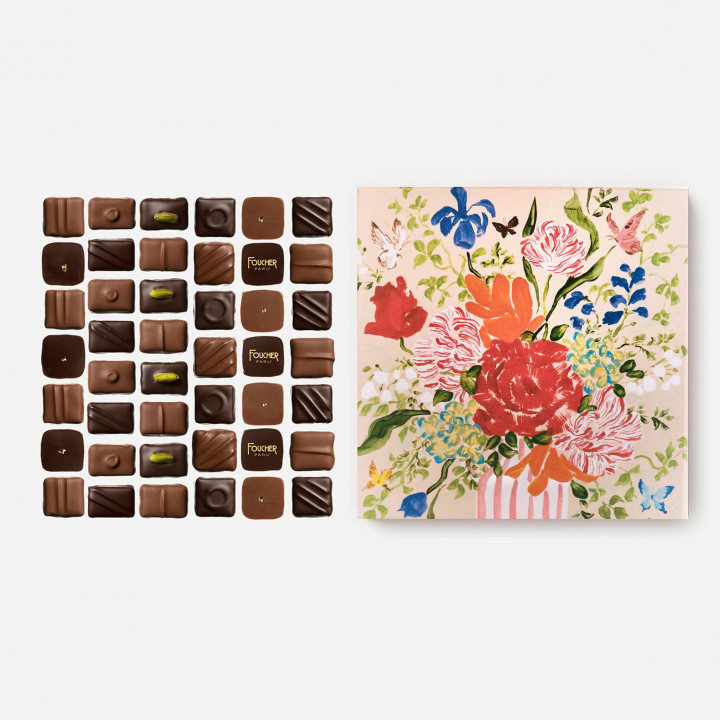 Assortiment de chocolats 400 g - Boite "Printemps"