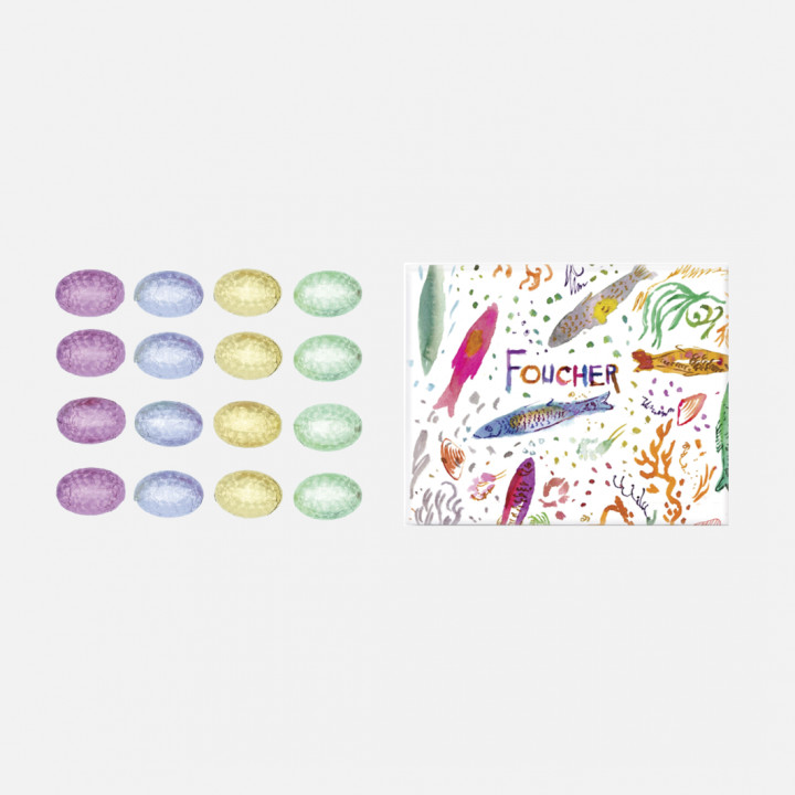 Assortiment de 12 œufs de Pâques au praliné et au gianduja